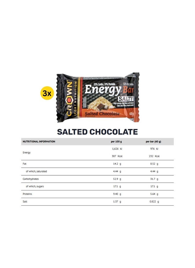 CROWN SPORT NUTRITION - Energy Bar Assorted Flavors (12 x 60g)