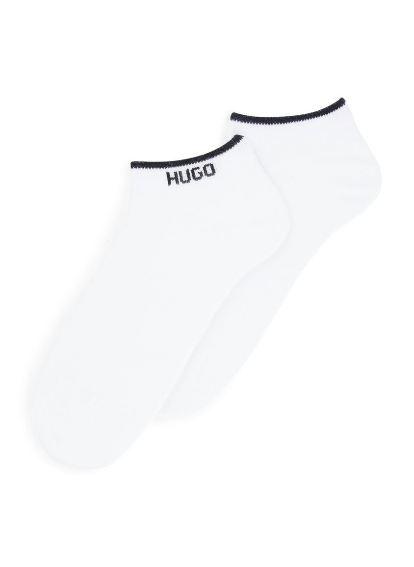 Two-pack of ankle socks in a cotton blend