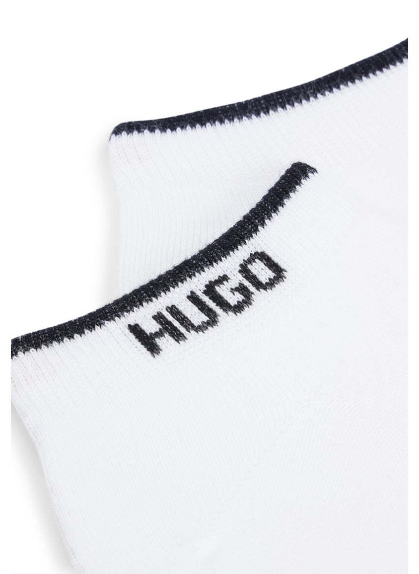 Two-pack of ankle socks in a cotton blend