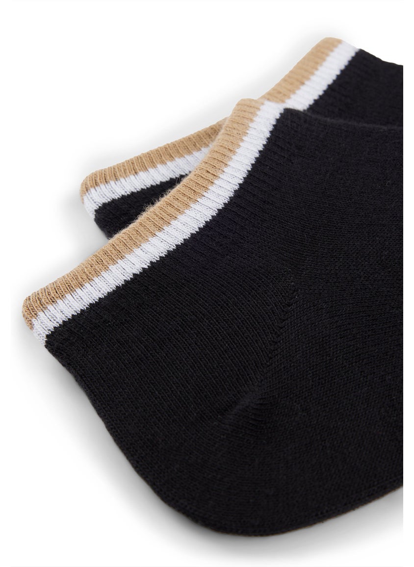 Two-pack of ankle socks with signature-stripe cuffs