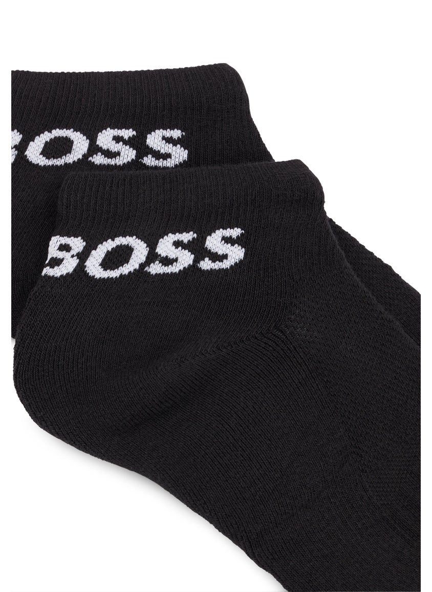 Two-pack of ankle-length socks in stretch fabric