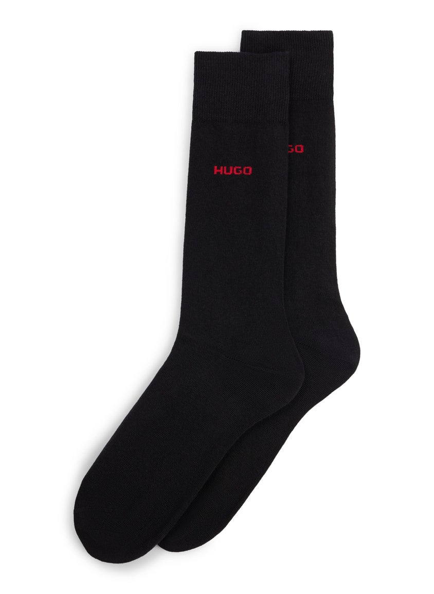 Two-pack of regular-length socks in stretch fabric