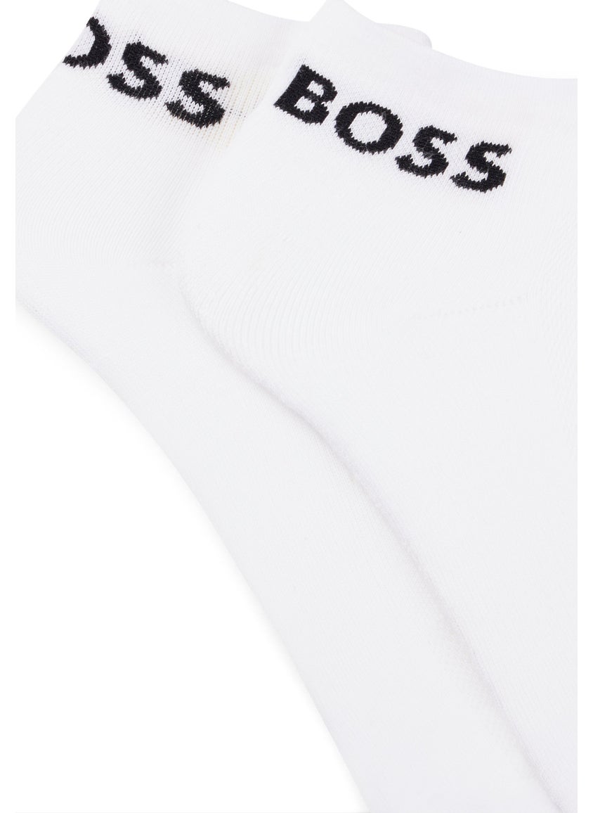 Two-pack of ankle-length socks in stretch fabric