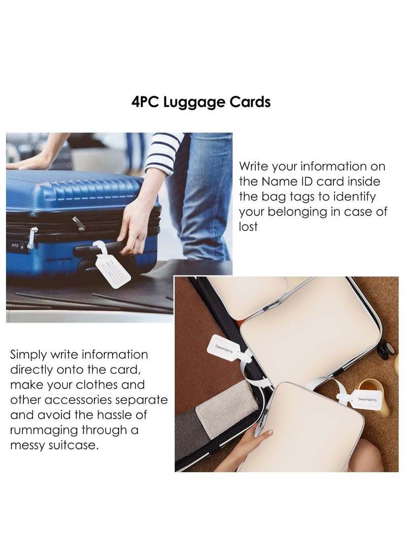 5 Set Compression Packing Cubes for Travel, Travel Packing Cubes Suitcases Organizer with 4 Luggage Cards, Expandable Storage Packing Organizers, Travel Accessories for Suitcase Organizer Bags Set
