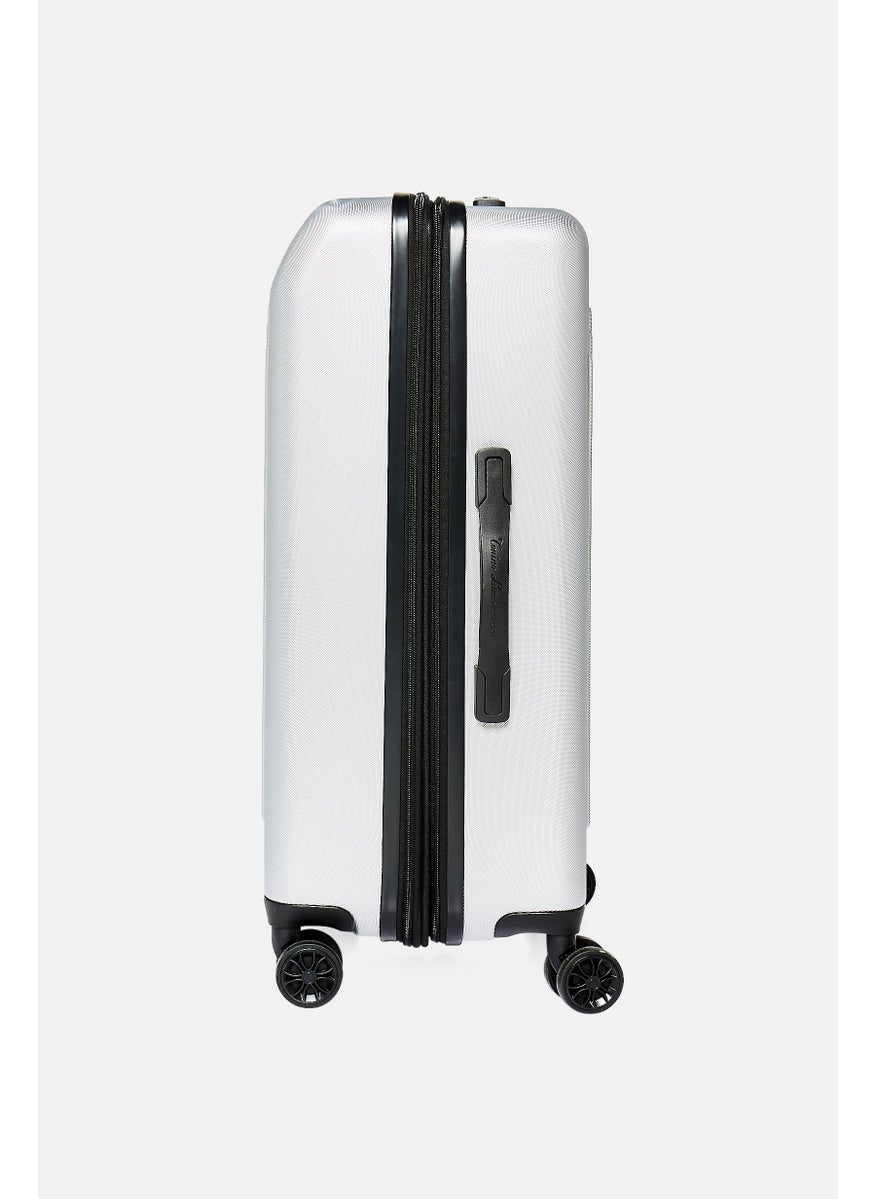 30,3 Inch Expandable Hardshell Brand Logo Check In Spinner Luggage, Silver