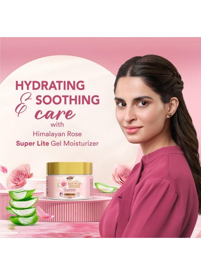 Super Light Rose Aloe Gel Moisturizer | Instant Hydration | Non-Sticky & Oil-Free | Quick Absorbing | Suitable For All Skin Types | 50 Ml