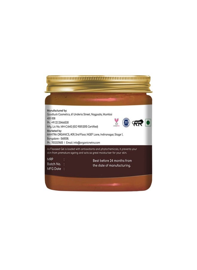 Pure Flaxseed Gel With Vitamin E For Hair & Skin, Strengthens & Nourishes Hair & Skin Health, Safe & Mild For All Skin Type, Reduces Fine Lines & Wrinkles, 200G