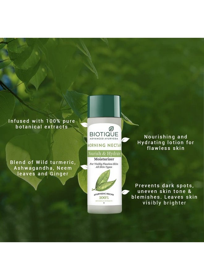 Morning Nectar Flawless Skin Moisturizer Cream | Prevents Dark Spots, Blackheads And Blemishes | Visibly Flawless Skin | Nourishes And Hydrates Skin| All Skin Types | 120Ml