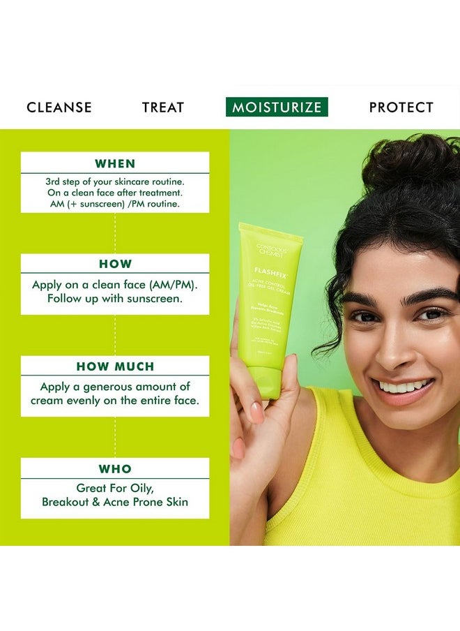 ® 2% Salicylic Acid Cream | 50G | Moisturizer For Oily Acne Prone Skin, Face Cream For Men & Women, For Acne & Oil Control, Itchiness & Redness, Non Greasy Gel Cream - Flashfix