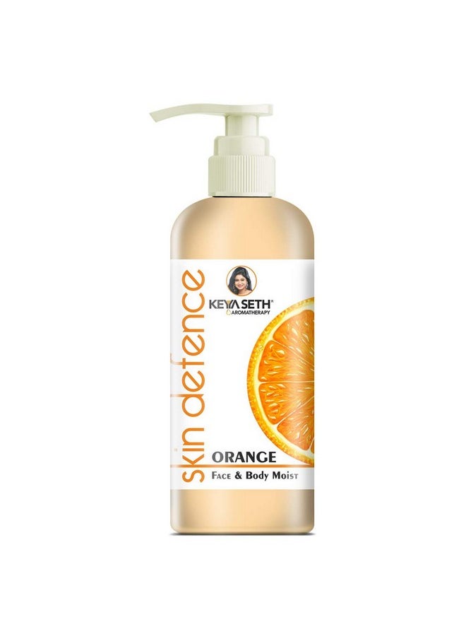 Keya Seth Aromatherapy Skin Defence Orange Face & Body Moisturizer Enriched With Orange Essential Oil- Deep Nourishing, Ultralight, Non Sticky-No Mineral Oil, Parabens Color & Pg (400Ml)