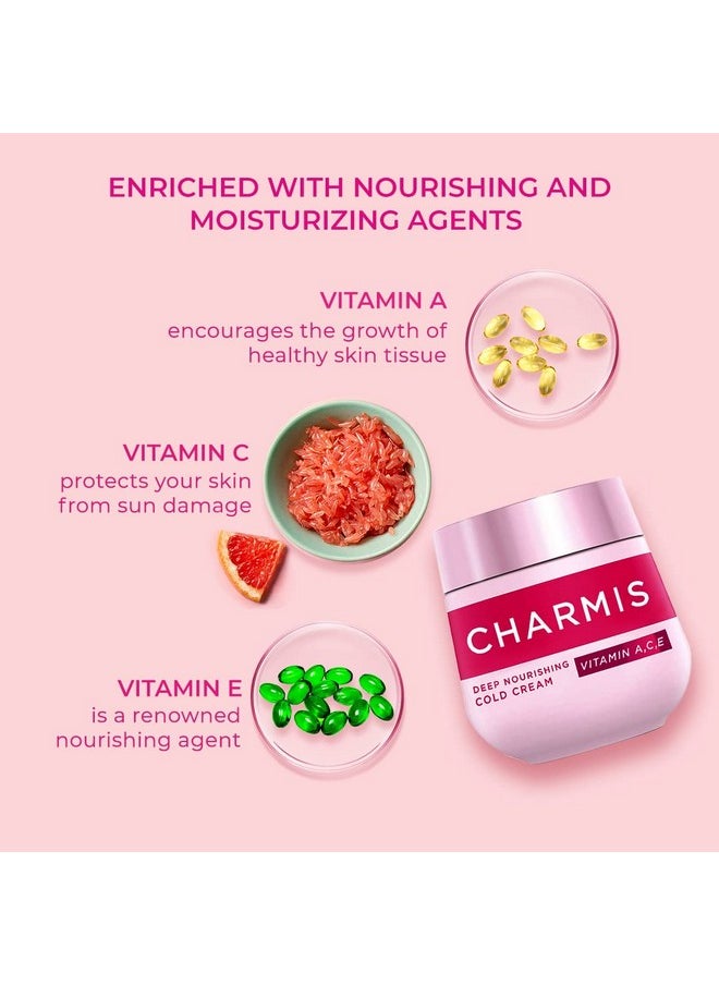 Deep Nourishing Cold Cream With Vitamin C, A And E, 200Ml, For Glowing And Moisturized Skin, For All Skin Types