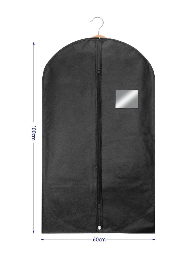 5Pcs Black Garment Bags for Storage and Travel, Anti-Moth Protector Suit Cover for men for Wardrobe and Travel Dustproof Clothes Jacket Covers