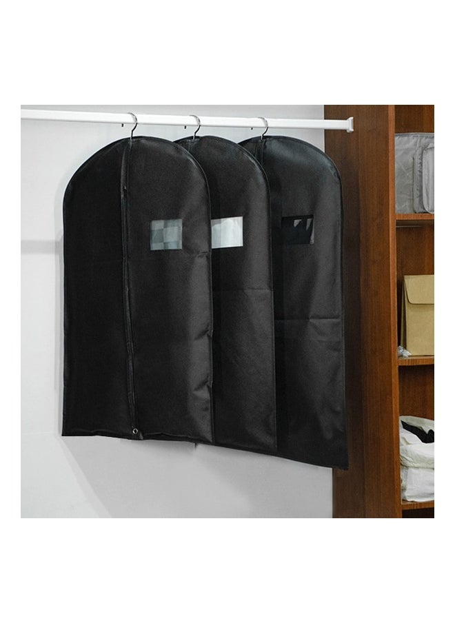 5Pcs Black Garment Bags for Storage and Travel, Anti-Moth Protector Suit Cover for men for Wardrobe and Travel Dustproof Clothes Jacket Covers