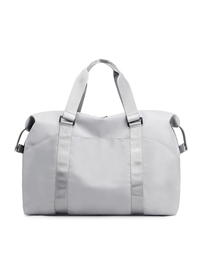 Travel Duffel Bags For Women With Trolley Sleeve, Weekender Overnight Carry On Bag Lightwight Waterproof, Grey