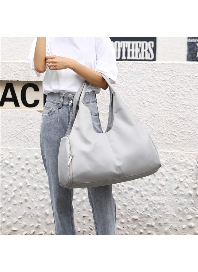 Yoga Gym Bag for Women with Shoes Compartment & Wet Dry Storage Pockets Lightweight Duffel Bag-Grey