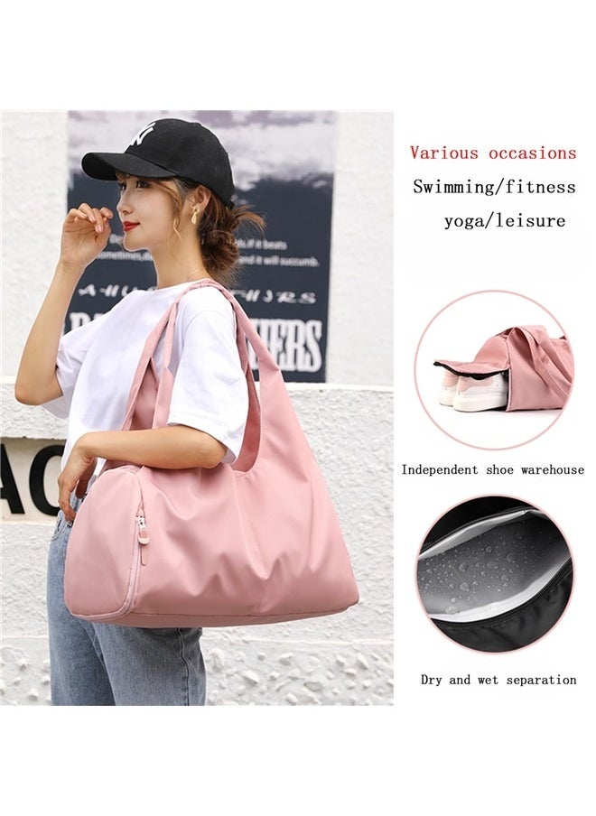 Yoga Gym Bag for Women with Shoes Compartment & Wet Dry Storage Pockets Lightweight Duffel Bag