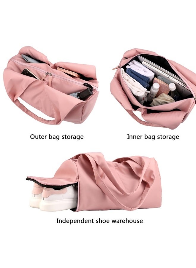 Yoga Gym Bag for Women with Shoes Compartment & Wet Dry Storage Pockets Lightweight Duffel Bag