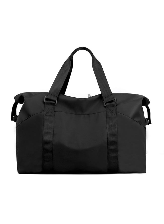 Travel Duffel Bags For Women With Trolley Sleeve, Weekender Overnight Carry On Bag Lightwight Waterproof, black
