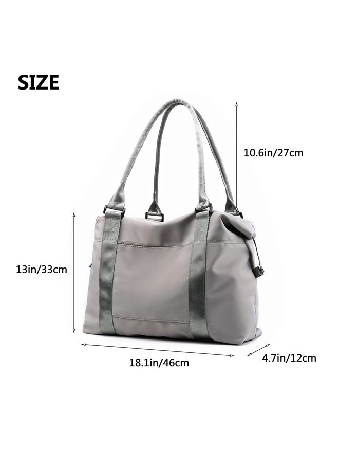 Duffle Tote Bag Weekender Bags for Women Travel with Trolley Sleeve - grey