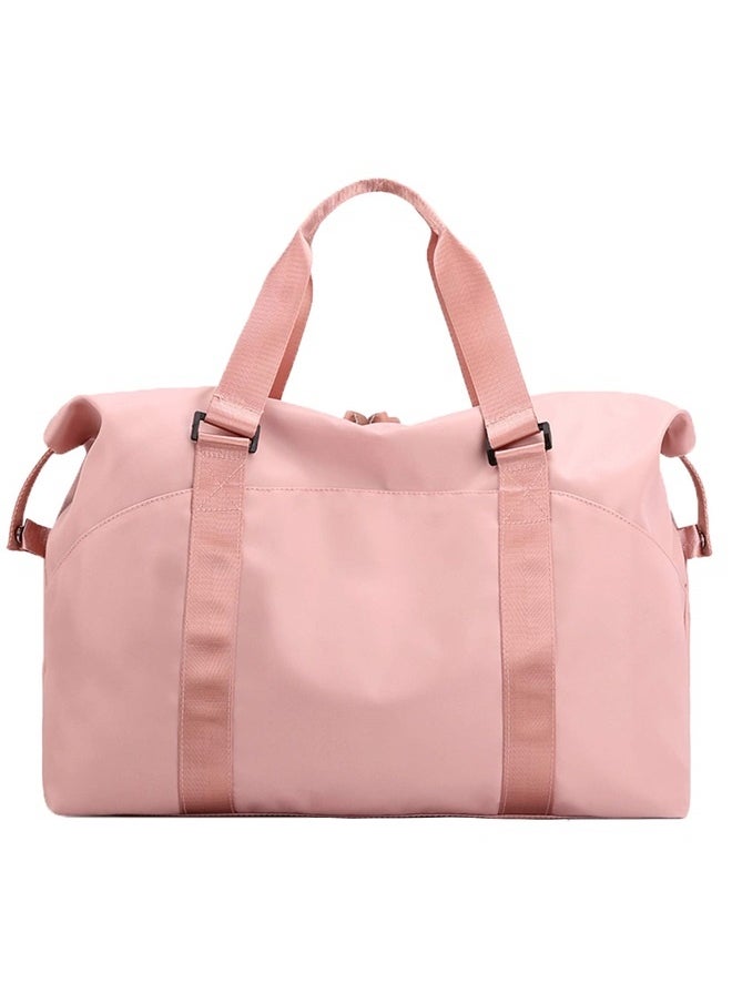 Travel Duffel Bags For Women With Trolley Sleeve, Weekender Overnight Carry On Bag Lightwight Waterproof, Pink