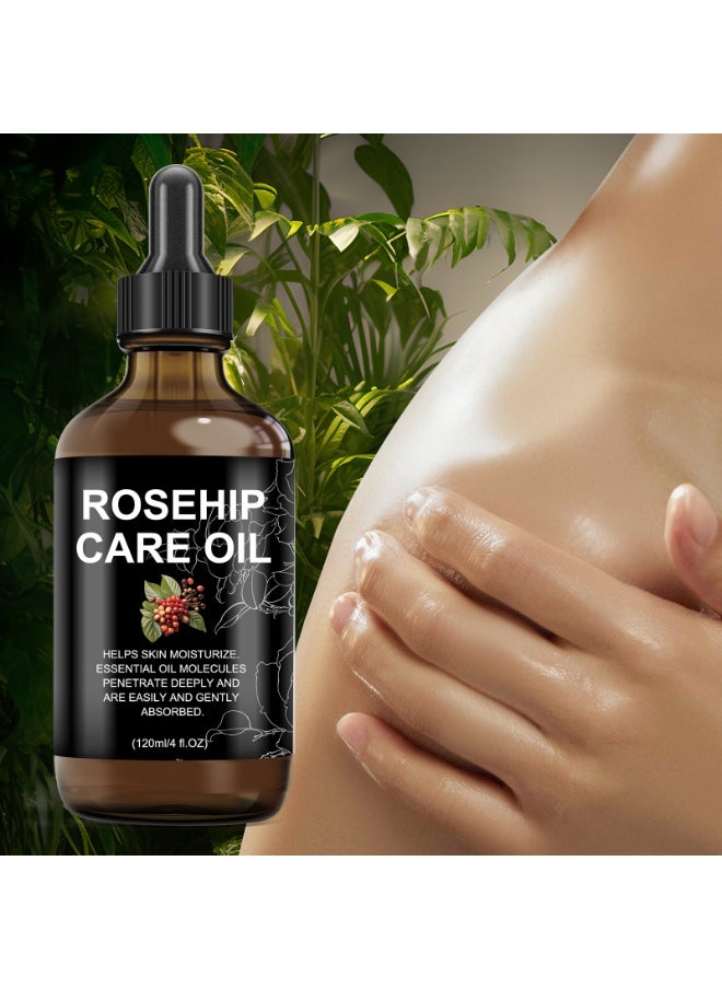 100% Pure Rosehip Seed Oil - Multi-functional Skincare Oil for Face, Scars, Hair, and Nails (4 fl oz)