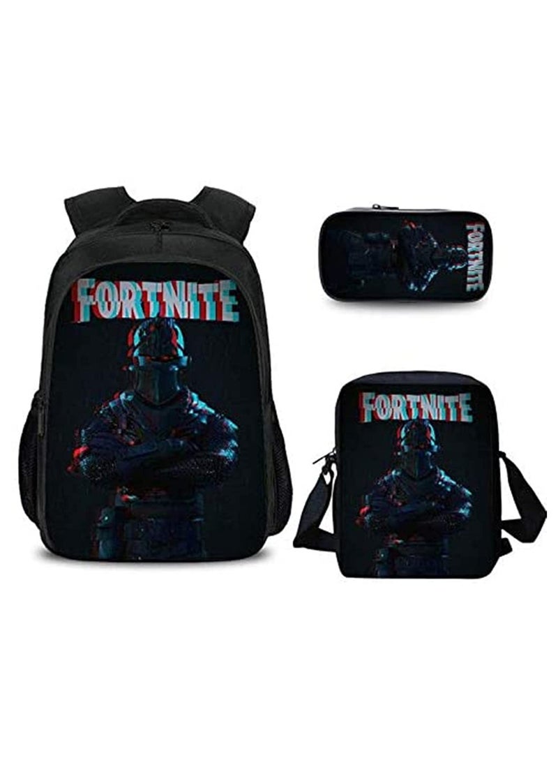 Backpack School Bag for Girls Boys Students Laptop Bag Casual Travel Daypack Bookbag School Backpack Set with Pencil Case and Single Shoulder Bag