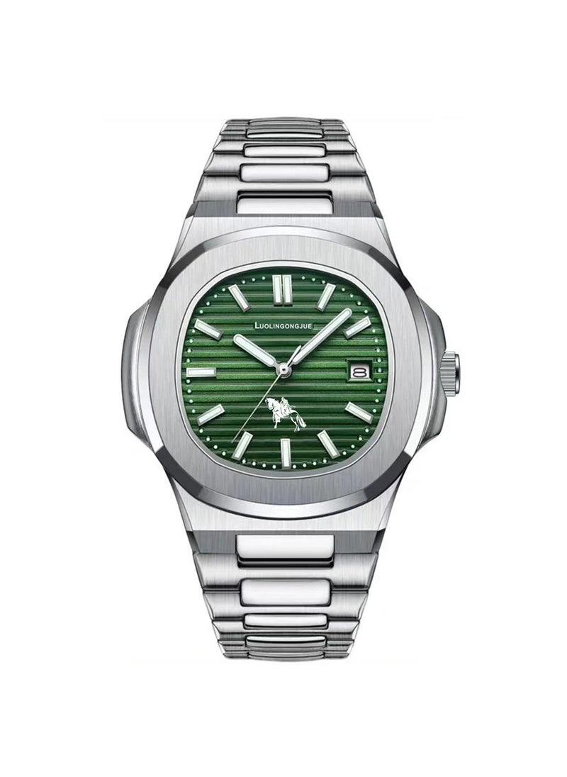 Automatic Hollow Mens Watch Waterproof Luminous Green