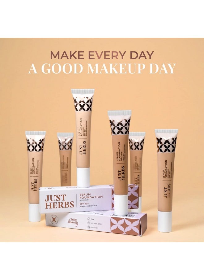 Serum Foundation For Face Makeup With Spf30+ Dewy Finish Full Coverage Makeup Foundation For All Skin Types 20 Ml (Ivory)