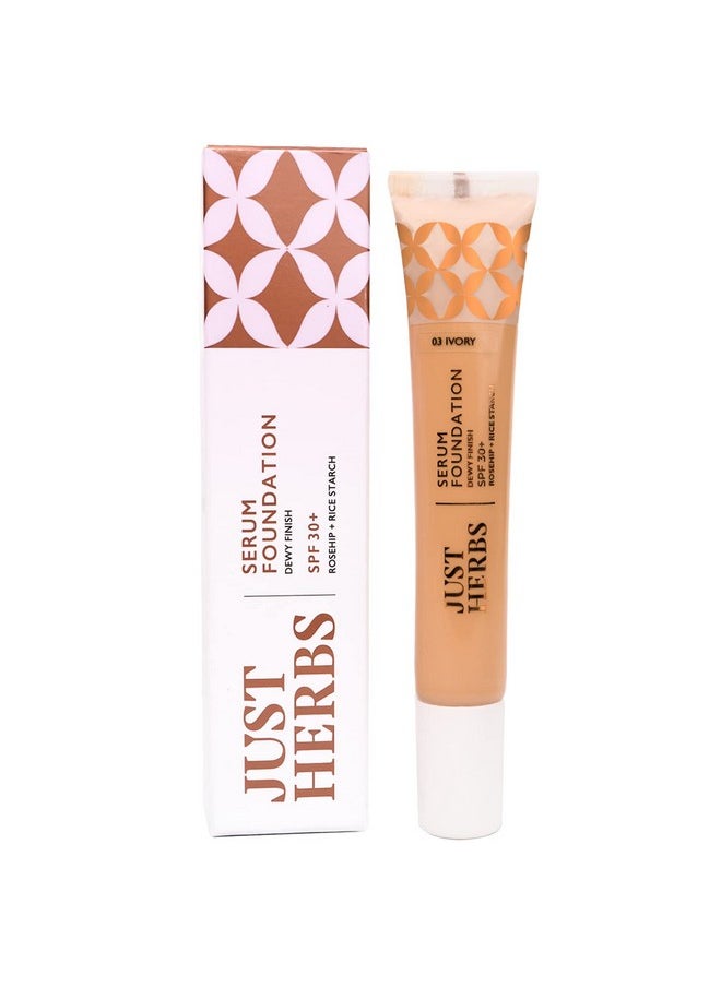 Serum Foundation For Face Makeup With Spf30+ Dewy Finish Full Coverage Makeup Foundation For All Skin Types 20 Ml (Ivory)