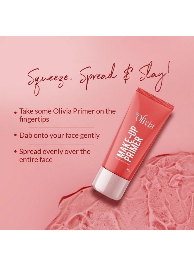 Olivia Matte Face Primer, Makeup Primer for Poreless Smooth Long Lasting Makeup - Waterproof Brightening Makeup Base| Blurs Fine Lines, Wrinkles & Pores | Hydrating, Lightweight & Non-sticky - 30gm