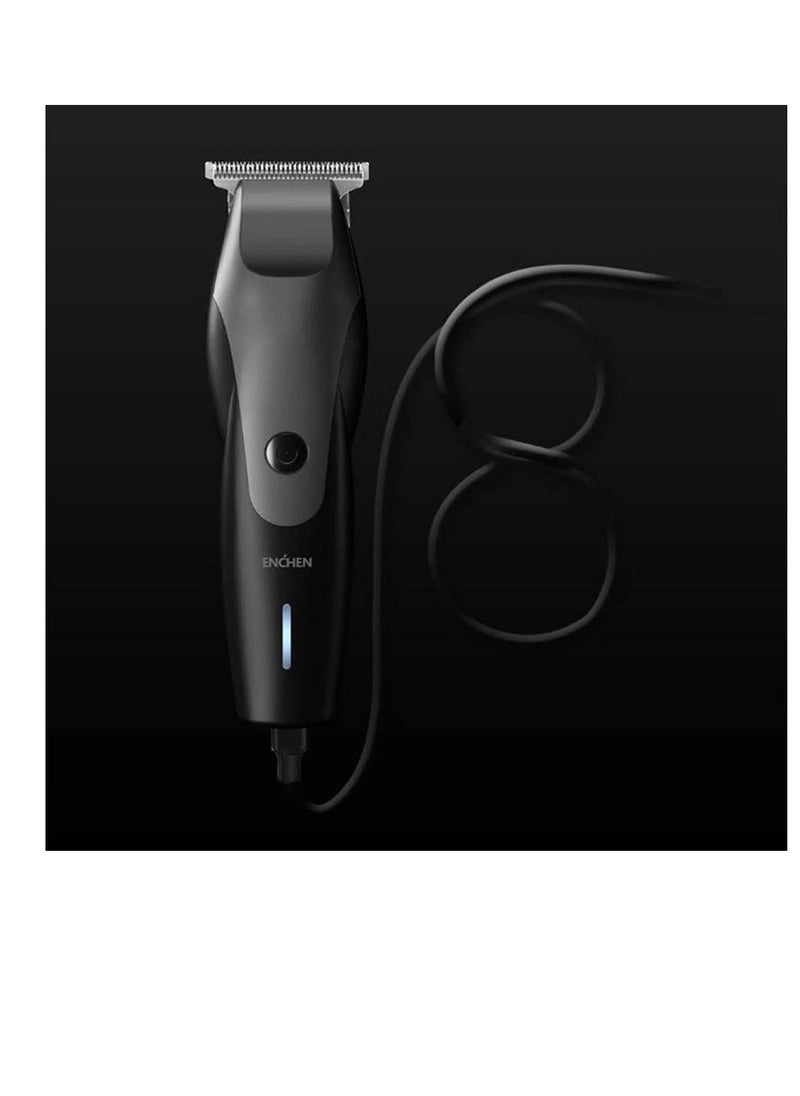 Enchen Humming Bird Electric Hair Clipper – T-Shaped Head, 7100RPM, Low Noise, Type-C Rechargeable, 1500mAh Battery – Black