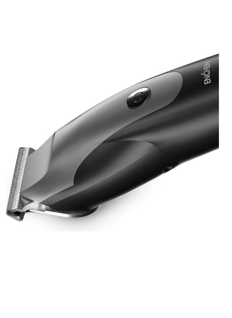 Enchen Humming Bird Electric Hair Clipper – T-Shaped Head, 7100RPM, Low Noise, Type-C Rechargeable, 1500mAh Battery – Black