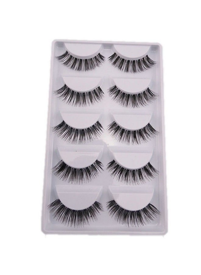 ® 5 Pairs Natural Look Fake Eye Lash False Eyelashes Extension Makeup