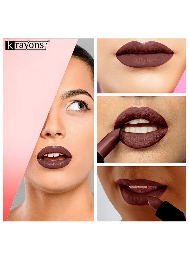 Cute Pop Matte Lipstick, Waterproof, Longlasting, Shocking Pink, Brick Tone, Cherry Maroon, 3.5Gm Each (Pack Of 3)