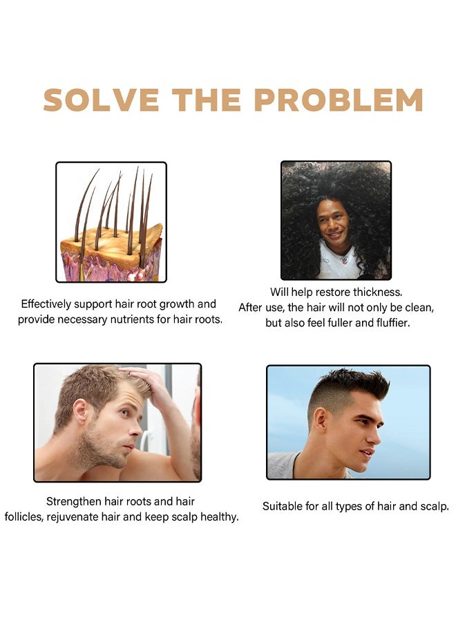 Hair Boost Shampoo - Spatan Root Activator Shampoo, Hair Regrowth Shampoos for Men & Beard, Natural Nourishing Formula to Promote Thicker, Fuller Hair – Repairing for Hair Loss & Scalp Health
