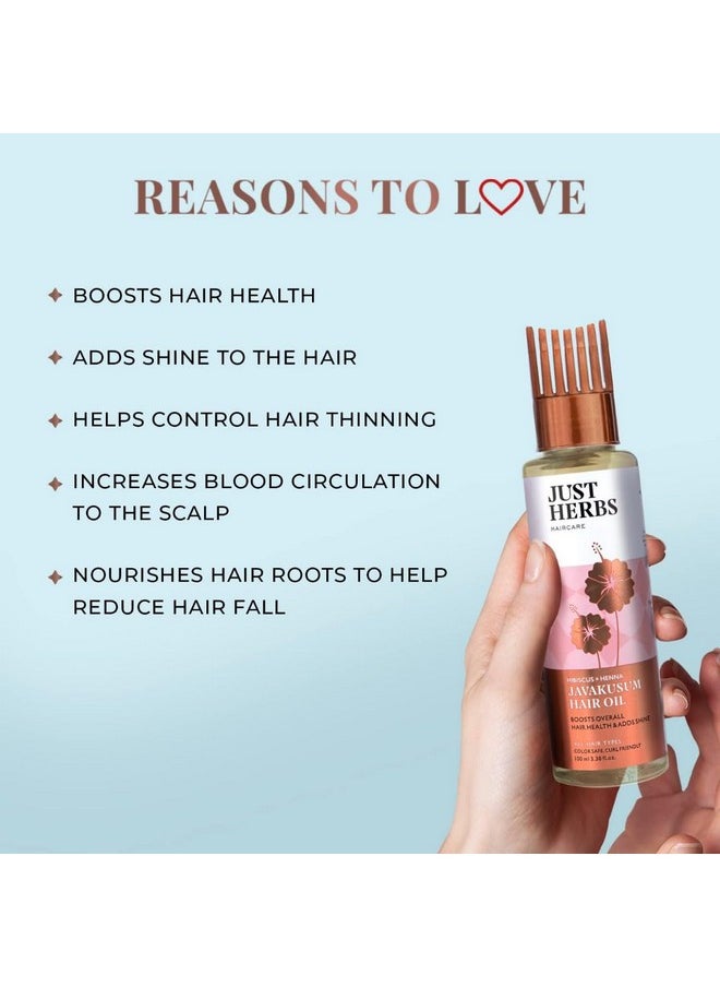 Javakusum Hair Oil For Men & Women, Controls Dandruff, 100% Natural, Certified Organic Ingredients - 100 Ml