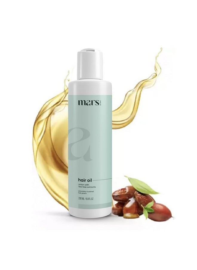 Jojoba Oil With Brahmi, Tea Tree, Bhringraj, Onion Seed, Fenugreek & 15 Other Natural Oils & Extracts - Thick, Shiny & Strong Hair Growth Hair Oil (200 Ml)