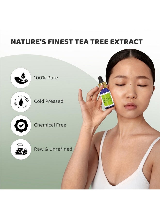Tea Tree Essential Oil | Tea Tree Oil For Hair | Tea Tree Oil For Face | Tea Tree Oil For Skin | Tea Tree Hair Oil | Tea Tree Oil For Dandruff | Tea Tree Oil For Fungal Infection - 15Ml*2