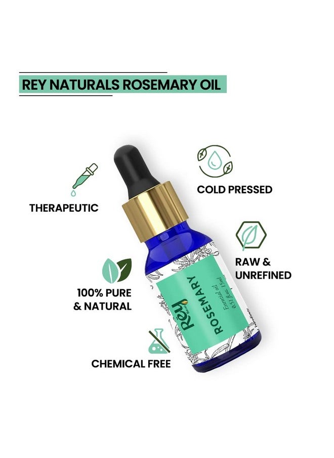 Rosemary Oil For Hair Growth | Rosemary Essential Oil For Hair Growth | Rosemary Oil Essential Oil For Skin & Body | Pure Rosemary Oil | Pure Rosemary Hair Oil For Men & Women - 15Ml*2