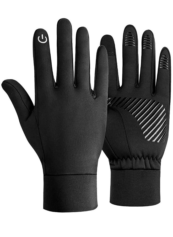 Waterproof Touchscreen Winter Cycling Gloves, Thermal Windproof Anti-Slip Sports Gloves for Running, Driving, and Hiking (Size L) - Perfect for Cold Weather Activities!