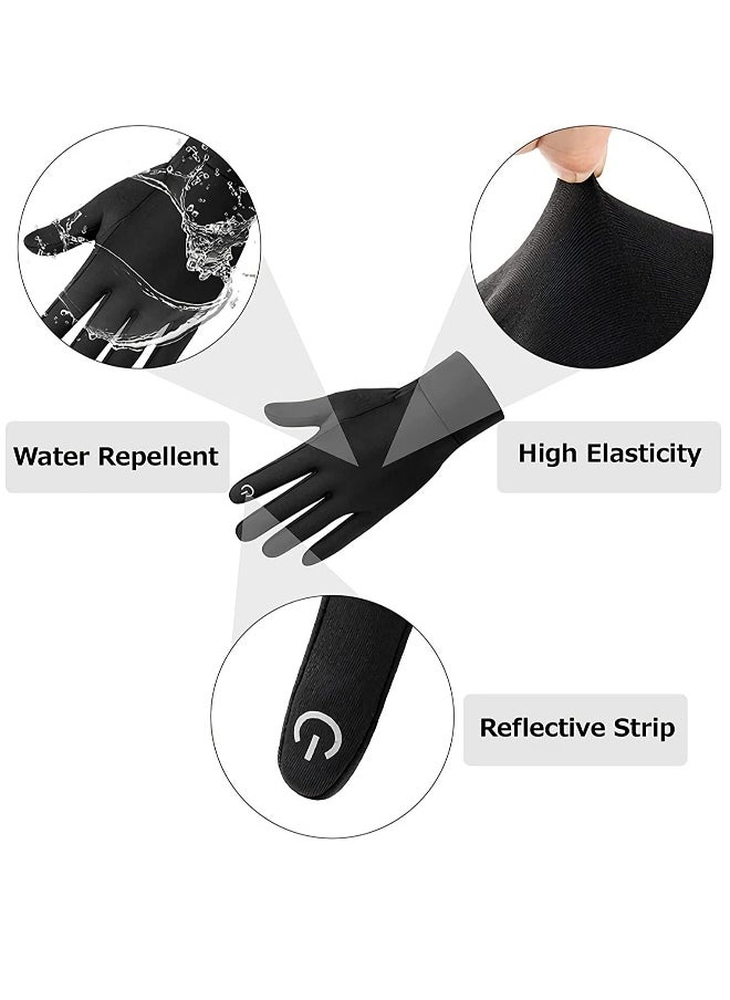 Waterproof Touchscreen Winter Cycling Gloves, Thermal Windproof Anti-Slip Sports Gloves for Running, Driving, and Hiking (Size L) - Perfect for Cold Weather Activities!