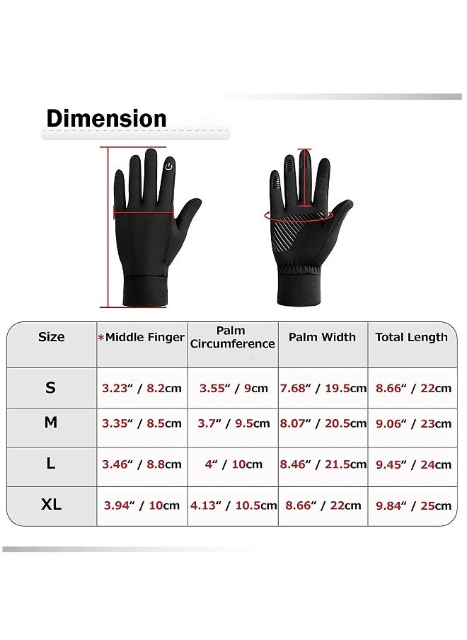 Waterproof Touchscreen Winter Cycling Gloves, Thermal Windproof Anti-Slip Sports Gloves for Running, Driving, and Hiking (Size L) - Perfect for Cold Weather Activities!