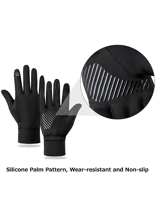 Waterproof Touchscreen Winter Cycling Gloves, Thermal Windproof Anti-Slip Sports Gloves for Running, Driving, and Hiking (Size L) - Perfect for Cold Weather Activities!