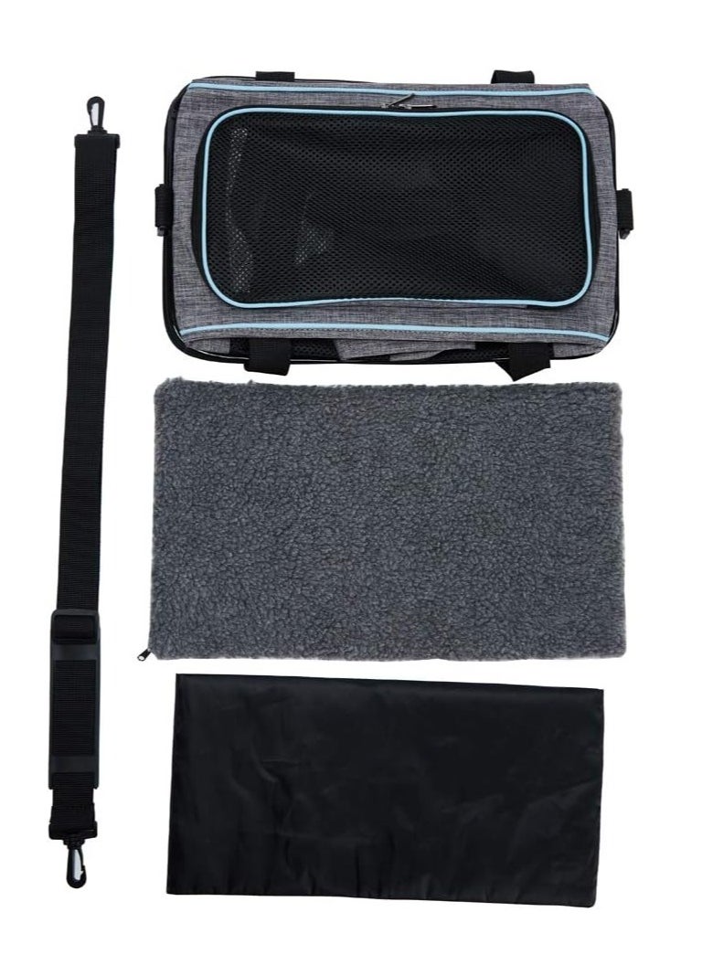 Pet Carrier, Cat, Dog Carrier for Pets Up to 16 Lbs, Soft-Sided Cat Bag, Cat Carrying Case, Pet Travel Carrier, Collapsible Carrier Bag, As a Toy of Fabric Pet Home, 17.5x11x11 Inches