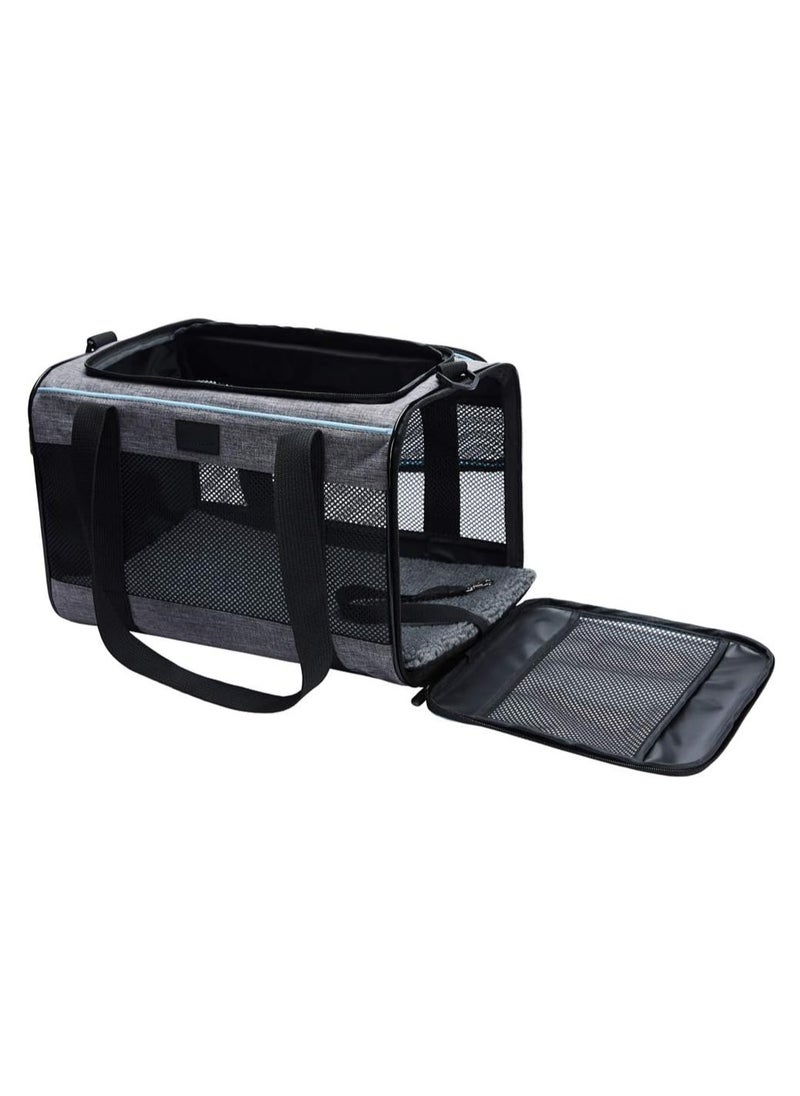 Pet Carrier, Cat, Dog Carrier for Pets Up to 16 Lbs, Soft-Sided Cat Bag, Cat Carrying Case, Pet Travel Carrier, Collapsible Carrier Bag, As a Toy of Fabric Pet Home, 17.5x11x11 Inches