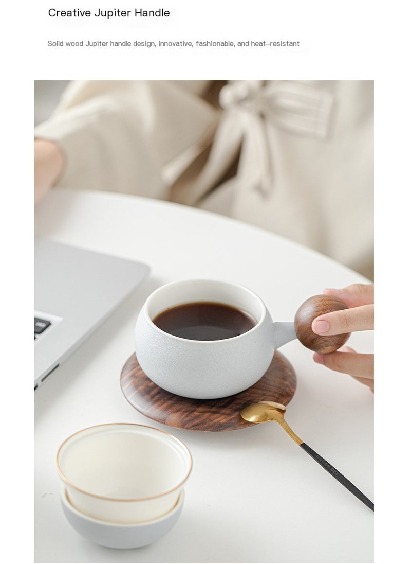 Panda Brew Duo - 2-in-1 Coffee  Tea Mug Gift Set With Spoon,Cute Ceramic Panda Mug With Personal Creative Lid For Tea Separation
