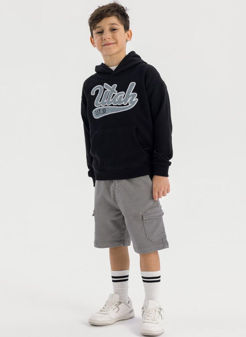 Kids Boys  Oversized Hoodie With Kangaroo Pocket
