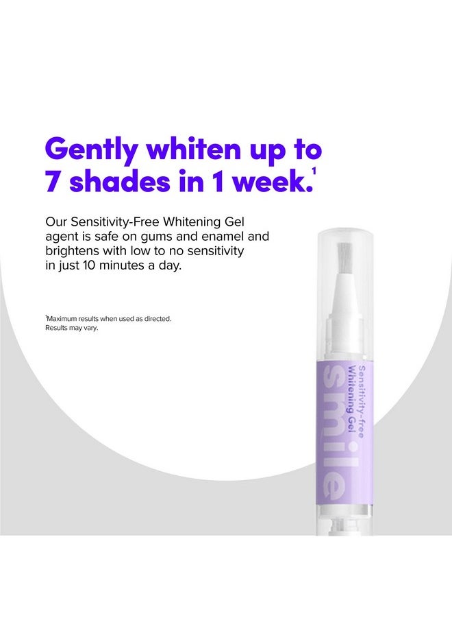 SmileDirectClub Ultra-Gentle Sensitivity-Free Teeth Whitening Kit with Wireless 20-LED Light - Gel Sensitive Teeth, Safe on Gums and Enamel, 0.17 Fl Oz (Pack of 2), 0.34 Fl Oz, Pack 2