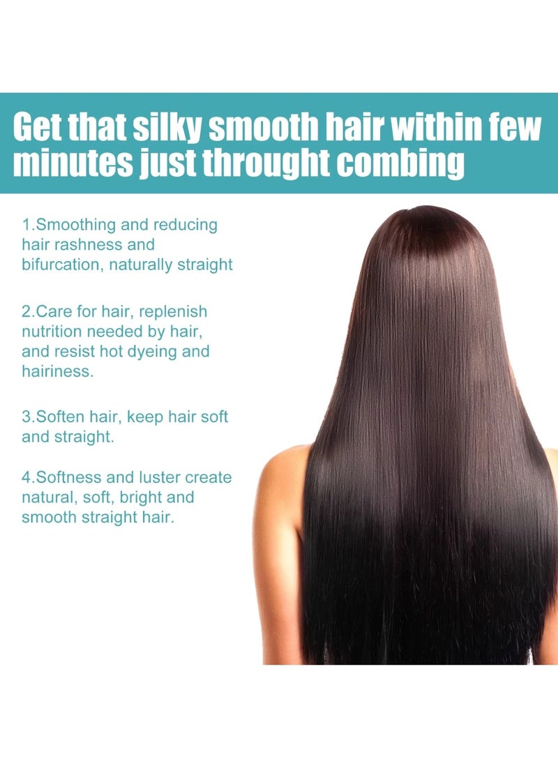 60ml Hair Straight Cream Smoothing Hair Thermal Protection Moisturize and Shine Hair with Coconut Oil and Shea Butter Hair Straightening Cream Frizzing Control Fixation Styling Cream