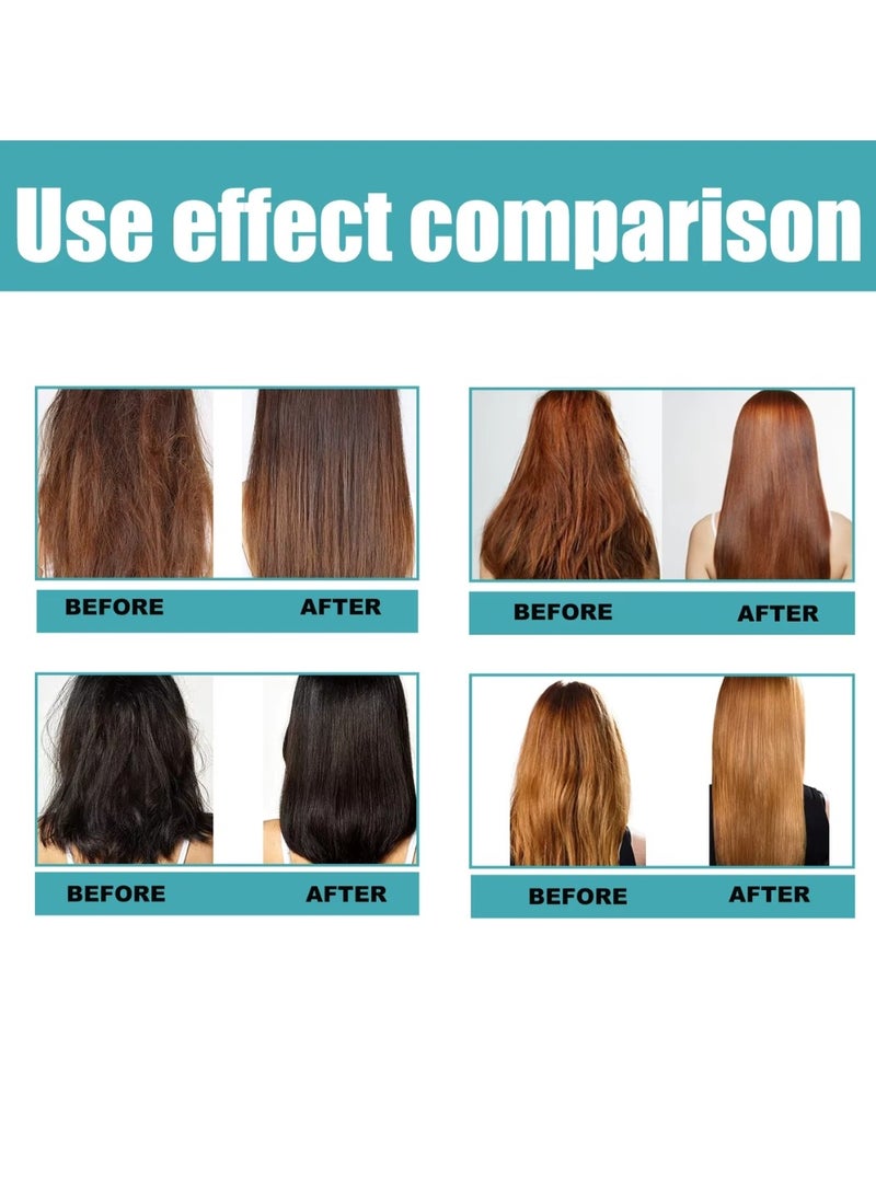 60ml Hair Straight Cream Smoothing Hair Thermal Protection Moisturize and Shine Hair with Coconut Oil and Shea Butter Hair Straightening Cream Frizzing Control Fixation Styling Cream